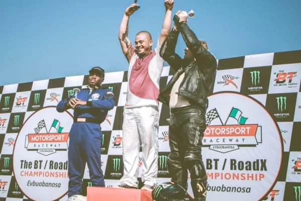 racing podium celebration
